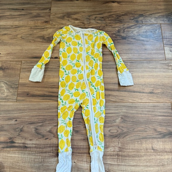 Little Sleepies Lemon Print Bamboo Zippy Onesie - Picture 2 of 6
